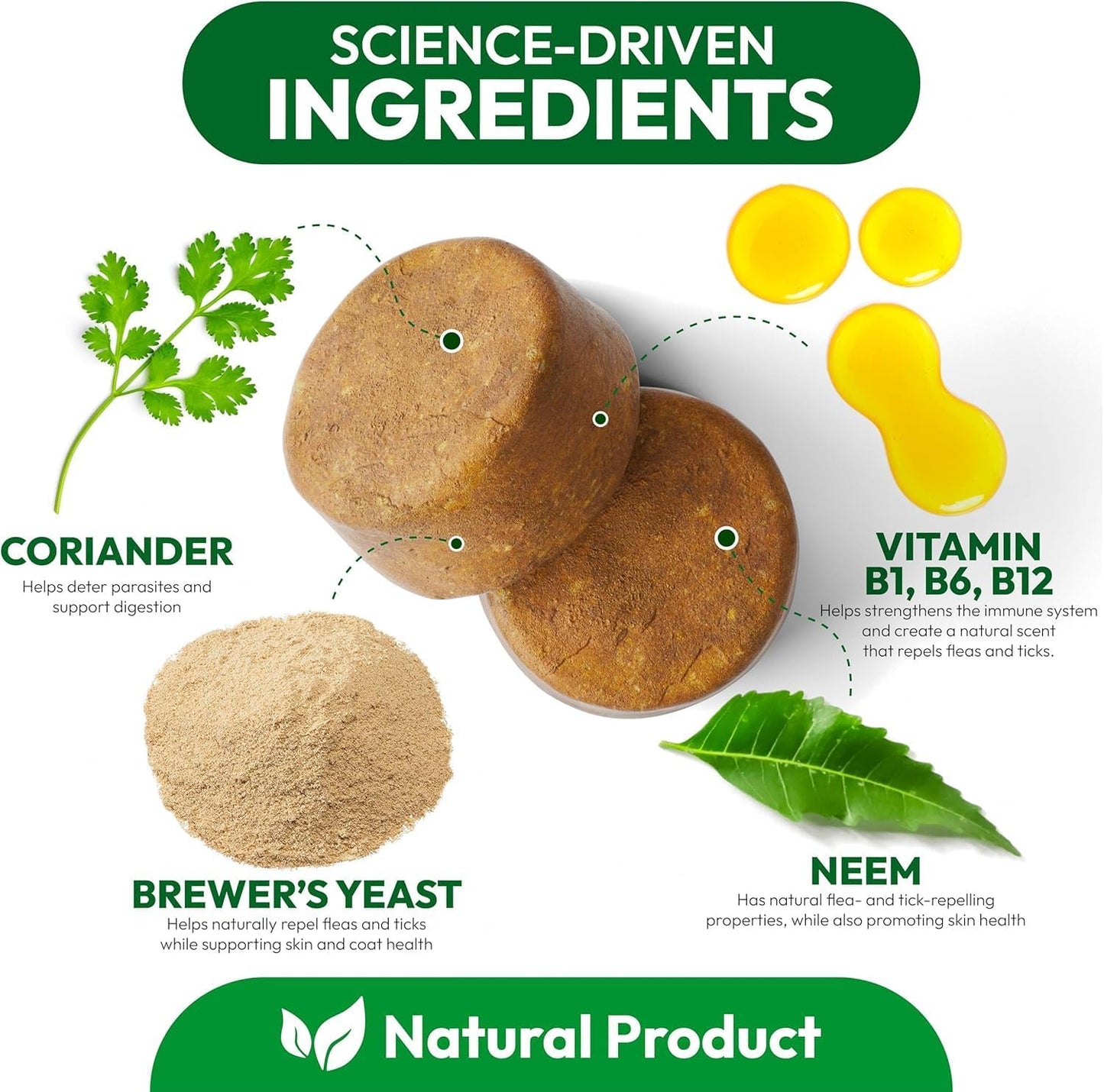 (2 Pack) Flea and Tick Prevention for Dogs Pills - 340 Chews - Natural Dog Flea & Tick Control - Oral Defense Treatment for Dogs Supplement - Vet Formulated - All Breeds & Ages - Made in USA