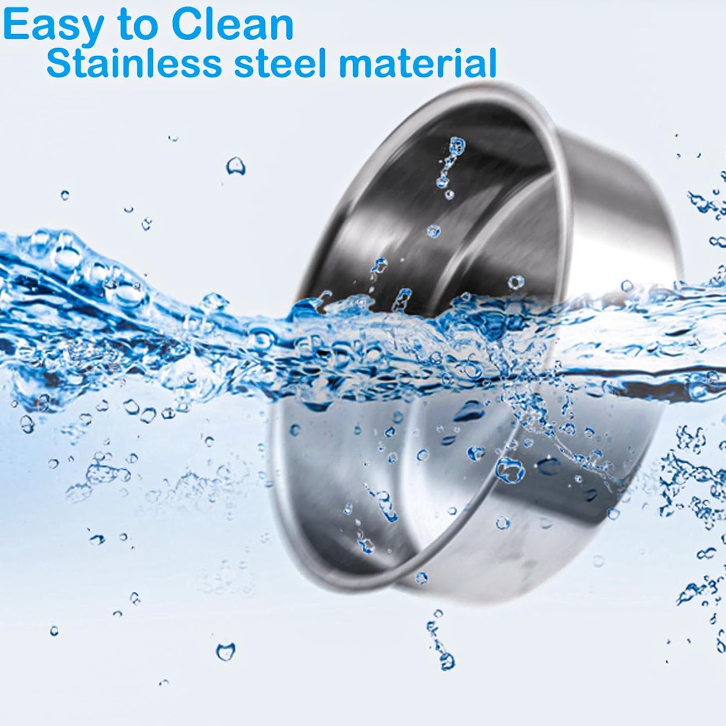 HERCOCCI Dog Crate Bowl, Removable Stainless Steel Pet Kennel Cage Hanging Food Bowls and Water Feeder Coop Cup Prevent Overflow for Puppy, Medium Dog, Cat, Rabbit, Ferret