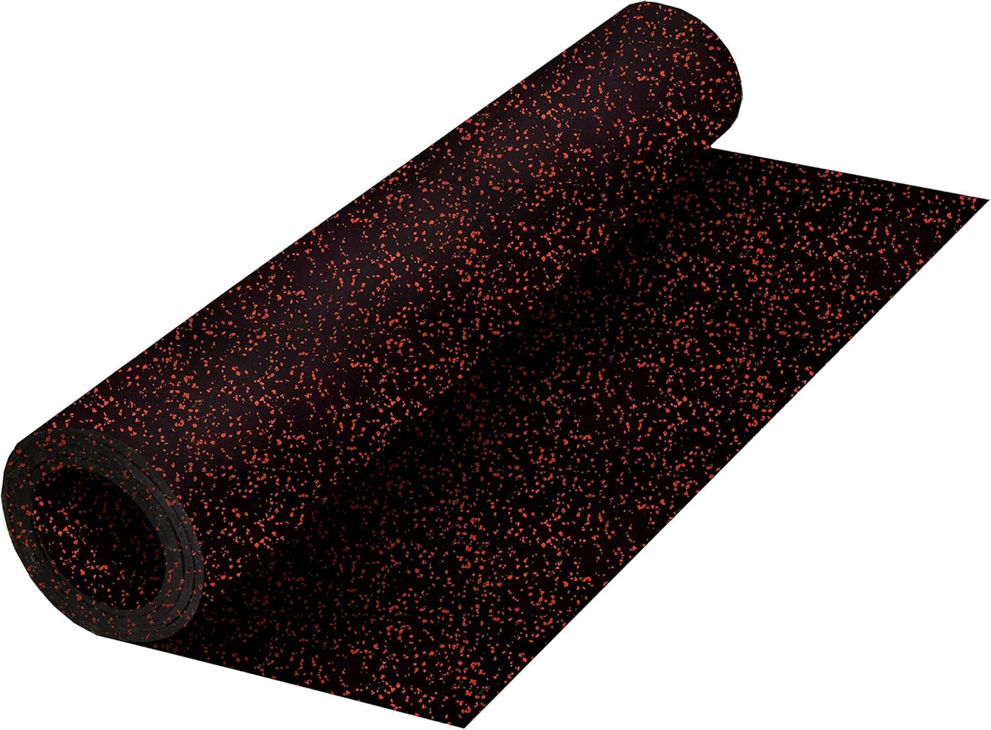 Playsafer Genaflex Rubber Gym Floor Mat - Heavy Duty Commercial Protective Gym Flooring Roll, 8mm Thick (4' X 20', 10% Red)