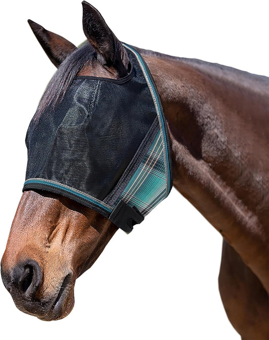 Kensington UViator CatchMask Horse Fly Mask with Web Trim UV Eye Protection Mask for Horse - Medium, Atlantis